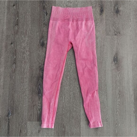 Mono B. High Waist Perforated Pink Leggings S - Picture 1 of 9